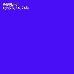 #490EF6 - Purple Heart Color Image