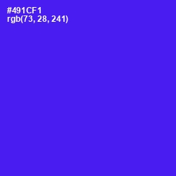 #491CF1 - Purple Heart Color Image