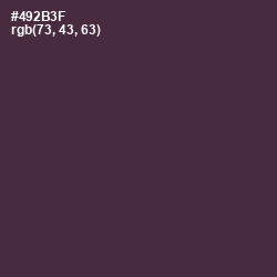 #492B3F - Woody Brown Color Image