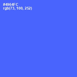 #4964FC - Royal Blue Color Image