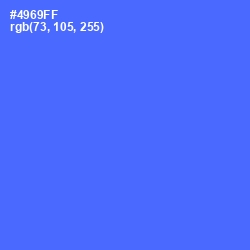 #4969FF - Royal Blue Color Image