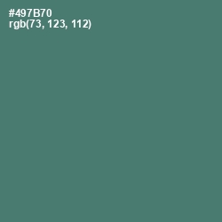 #497B70 - Faded Jade Color Image