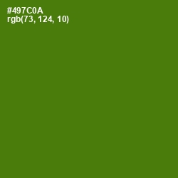 #497C0A - Green Leaf Color Image