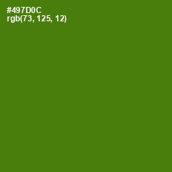 #497D0C - Green Leaf Color Image