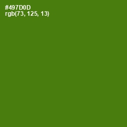 #497D0D - Green Leaf Color Image