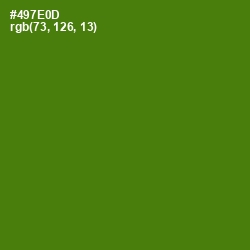 #497E0D - Green Leaf Color Image