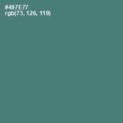 #497E77 - Faded Jade Color Image