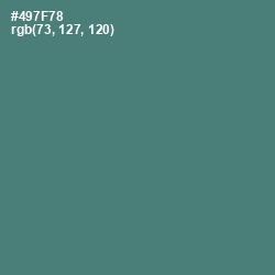 #497F78 - Faded Jade Color Image