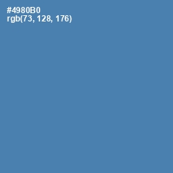 #4980B0 - Steel Blue Color Image