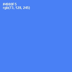 #4980F5 - Havelock Blue Color Image