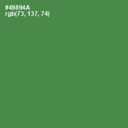#49894A - Hippie Green Color Image