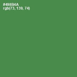 #498B4A - Hippie Green Color Image