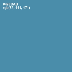 #498DAB - Steel Blue Color Image