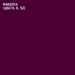 #4A0034 - Blackberry Color Image