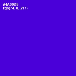 #4A00D9 - Purple Heart Color Image