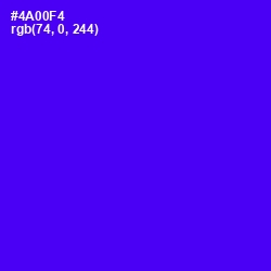 #4A00F4 - Purple Heart Color Image