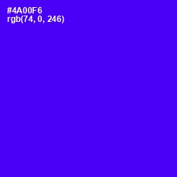 #4A00F6 - Purple Heart Color Image