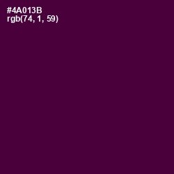 #4A013B - Blackberry Color Image