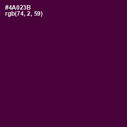 #4A023B - Blackberry Color Image