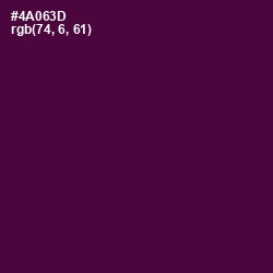 #4A063D - Blackberry Color Image