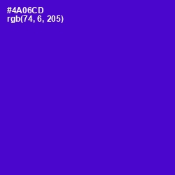 #4A06CD - Purple Heart Color Image
