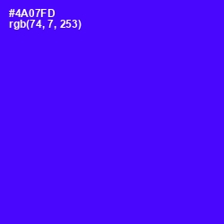 #4A07FD - Purple Heart Color Image
