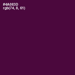 #4A083D - Blackberry Color Image