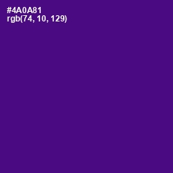 #4A0A81 - Pigment Indigo Color Image