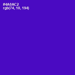 #4A0AC2 - Purple Heart Color Image