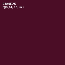 #4A0D25 - Barossa Color Image
