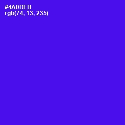 #4A0DEB - Purple Heart Color Image