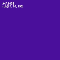 #4A109B - Pigment Indigo Color Image