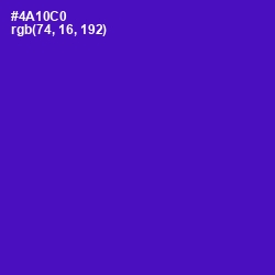 #4A10C0 - Purple Heart Color Image