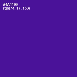 #4A1199 - Pigment Indigo Color Image