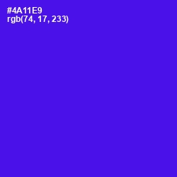 #4A11E9 - Purple Heart Color Image