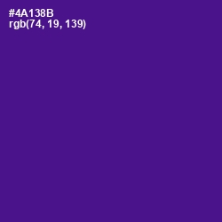 #4A138B - Pigment Indigo Color Image