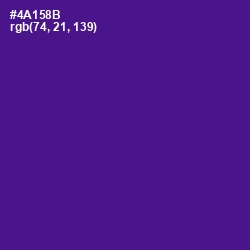 #4A158B - Pigment Indigo Color Image