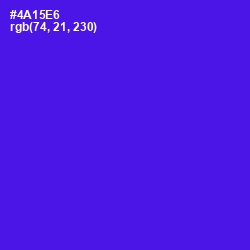 #4A15E6 - Purple Heart Color Image