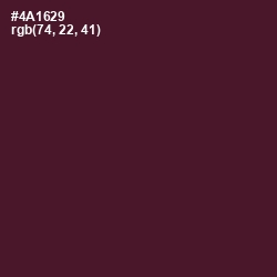 #4A1629 - Wine Berry Color Image