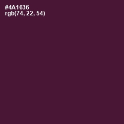 #4A1636 - Wine Berry Color Image