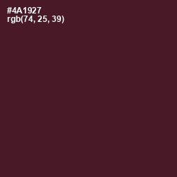 #4A1927 - Wine Berry Color Image