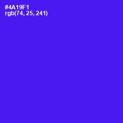 #4A19F1 - Purple Heart Color Image