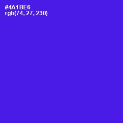 #4A1BE6 - Purple Heart Color Image