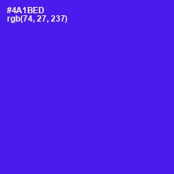 #4A1BED - Purple Heart Color Image