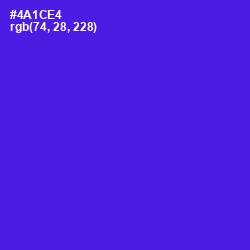 #4A1CE4 - Purple Heart Color Image