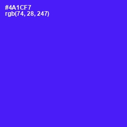 #4A1CF7 - Purple Heart Color Image