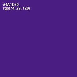 #4A1D80 - Pigment Indigo Color Image