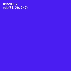 #4A1DF2 - Purple Heart Color Image