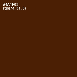 #4A1F03 - Indian Tan Color Image