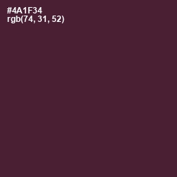 #4A1F34 - Wine Berry Color Image